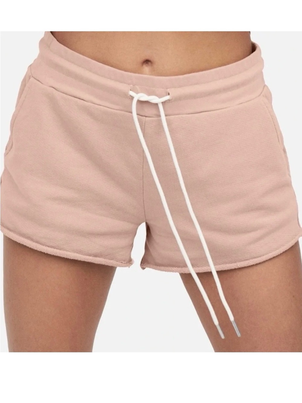 MATE the Label Dusty Blush Athletic Lounge Shorts GOTS Organic Cotton Small